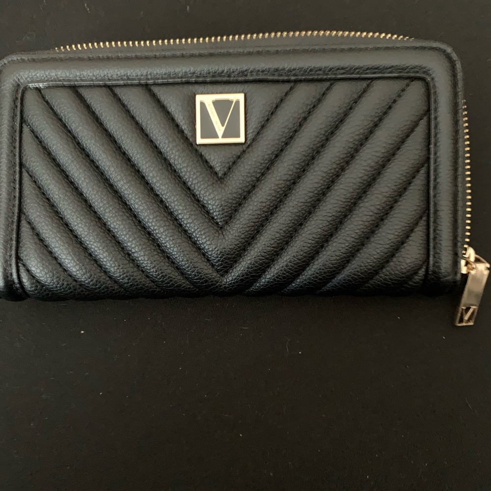 Only used once! Black Victoria Secret wallet in amazing condition.